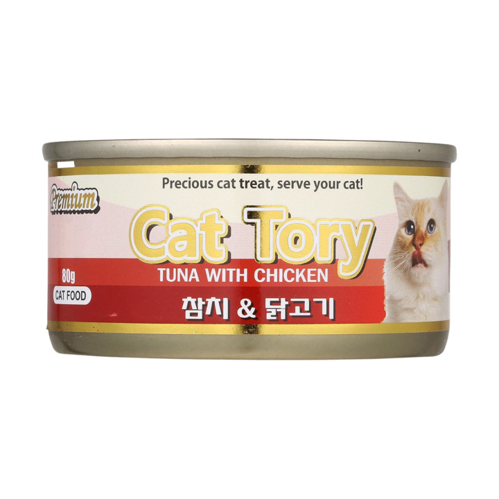 프리미엄 캣토리 참치&닭고기 캔 80g