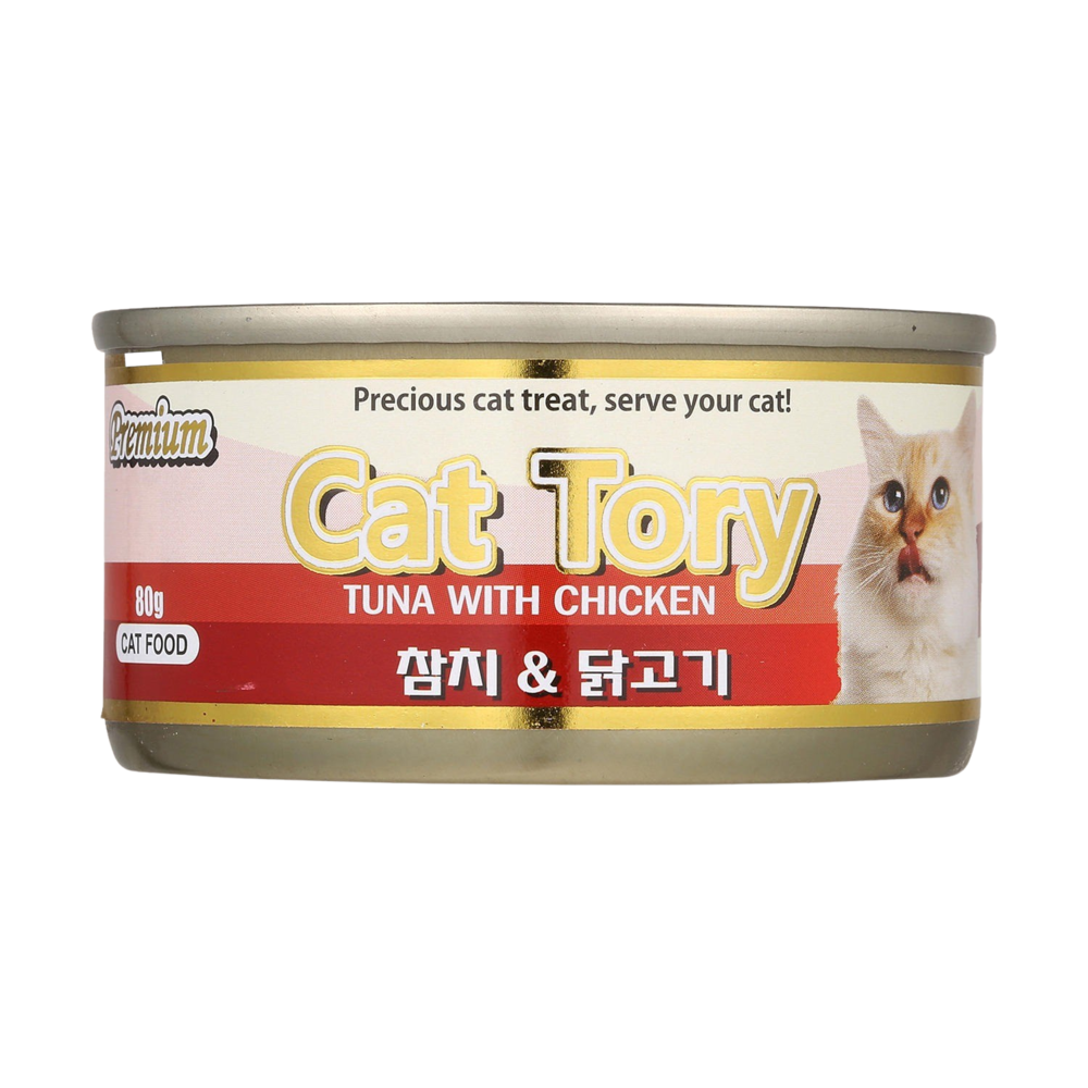 프리미엄 캣토리 참치&닭고기 캔 80g