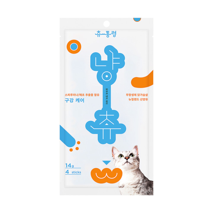 츄통령 냥츄 산양유스틱 구강케어 4개입