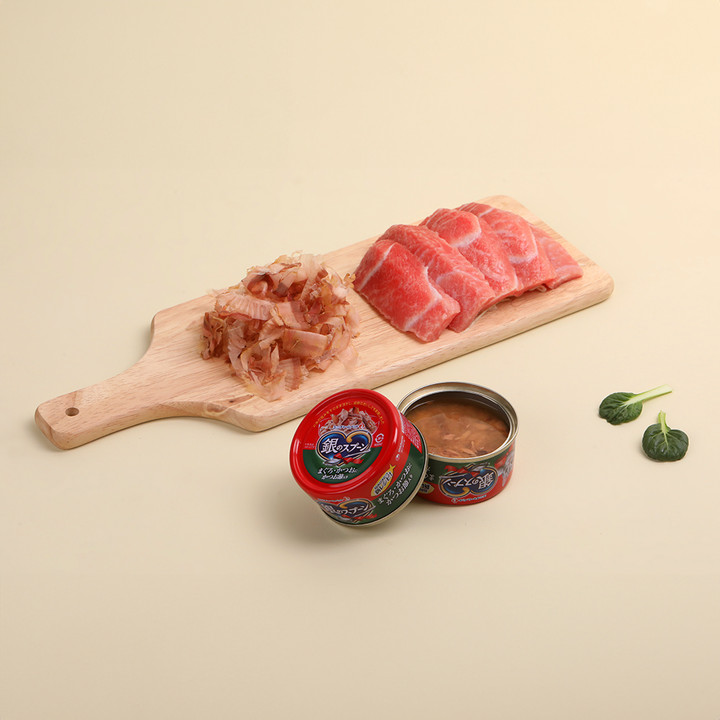 유니참 긴노스푼 참치&가다랑어포 캔 70g