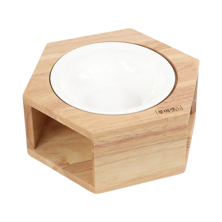 루어캣 우드랜드 원목 식기 (6각식기 1구)