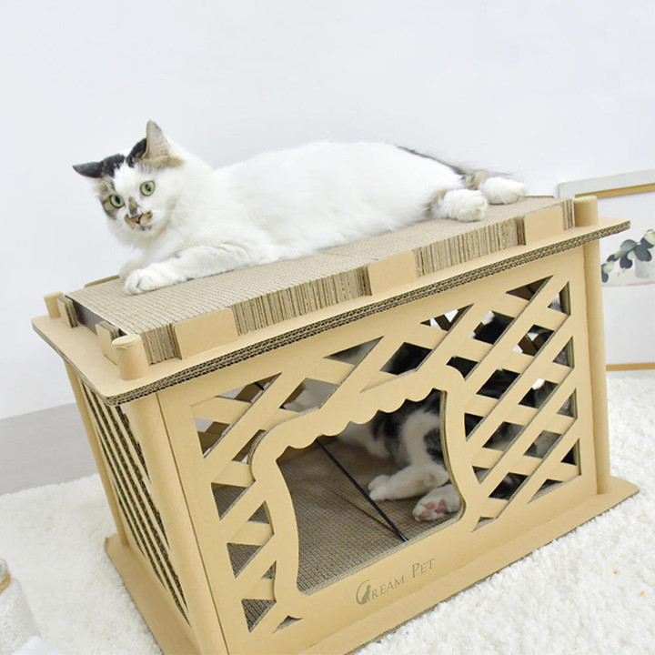 크림펫 숨숨집 스크래쳐 대형 하우스