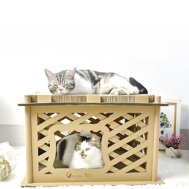 크림펫 숨숨집 스크래쳐 대형 하우스