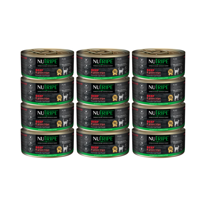 뉴트라이프 퓨어 캣 소고기 앤 그린트라이프 95g*12캔