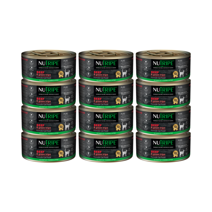 뉴트라이프 퓨어 캣 소고기 앤 그린트라이프 95g*12캔