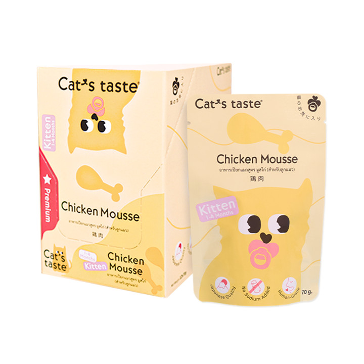 캣츠테이스트 파우치 치킨무스 키튼 70g 12개입