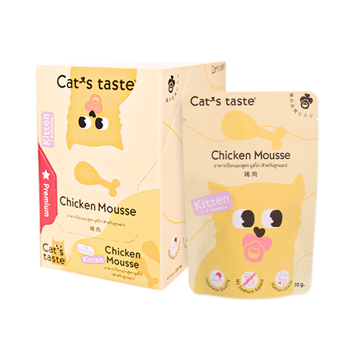 캣츠테이스트 파우치 치킨무스 키튼 70g 12개입