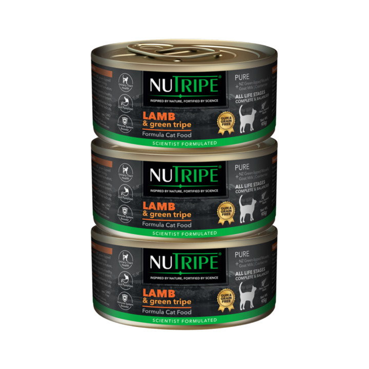 뉴트라이프 퓨어 캣 양고기 앤 그린트라이프 캔 95g 3묶음