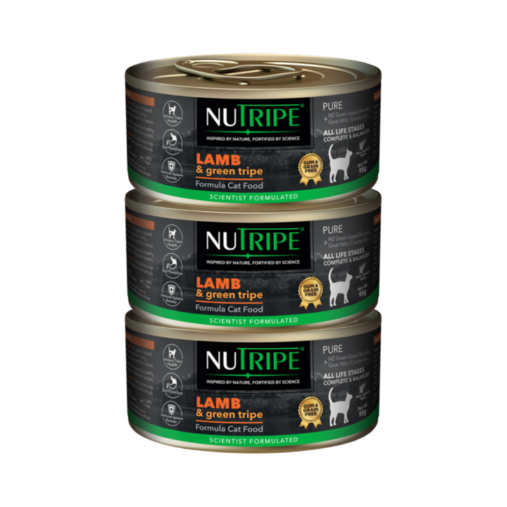 뉴트라이프 퓨어 캣 양고기 앤 그린트라이프 캔 95g 3묶음