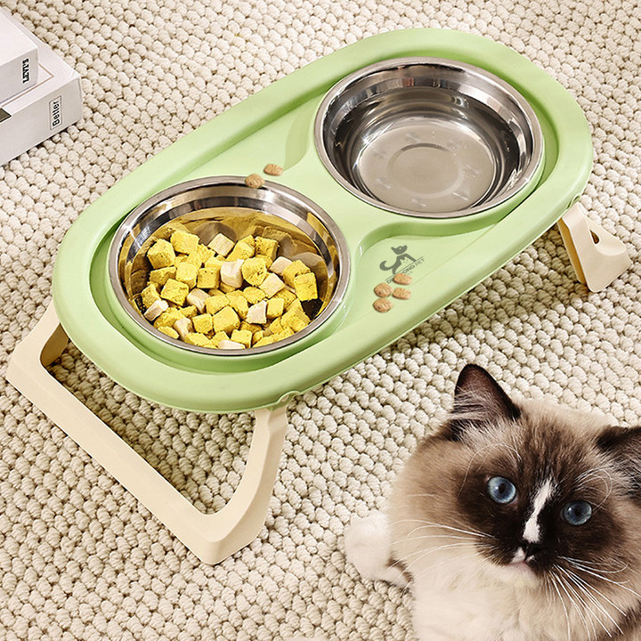 딩동펫 스탠드 접이식 더블볼 스텐 식기