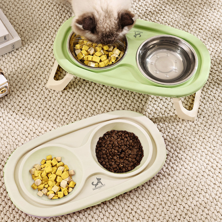 딩동펫 스탠드 접이식 더블볼 스텐 식기