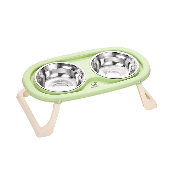 딩동펫 스탠드 접이식 더블볼 스텐 식기