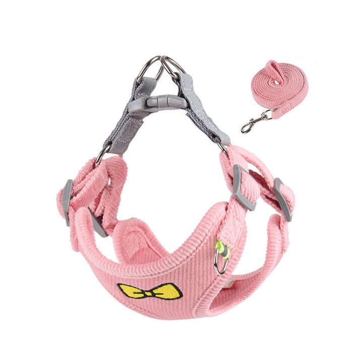딩동펫 벨벳 리본 하네스 리드줄