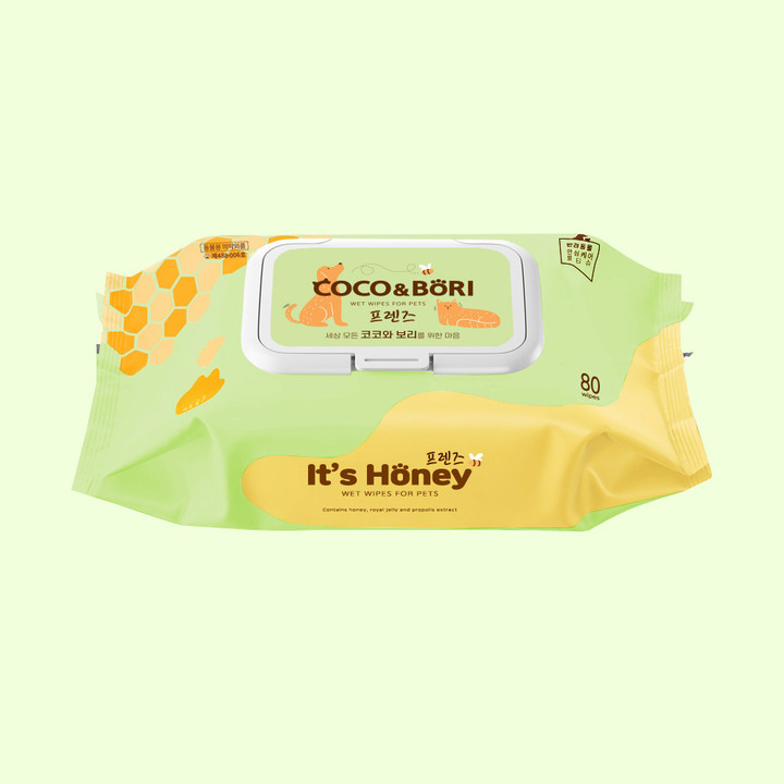 코코와보리 잇츠허니 프렌즈 물티슈 80매 캡형 5팩