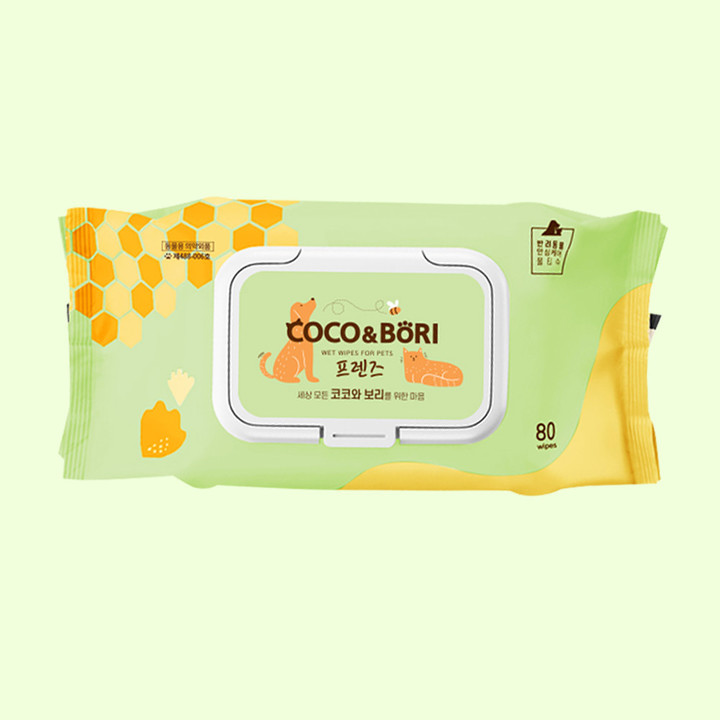 코코와보리 잇츠허니 프렌즈 물티슈 80매 캡형 5팩