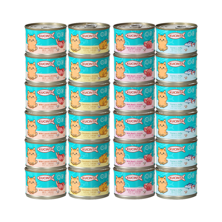 쿠친타 캣 콤보 캔 150g 24묶음(4종 6개입)