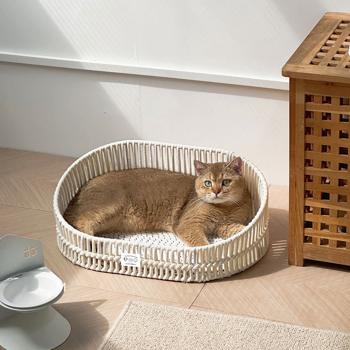 크레용펫 네추럴 코튼 로프 핸드메이드 바구니