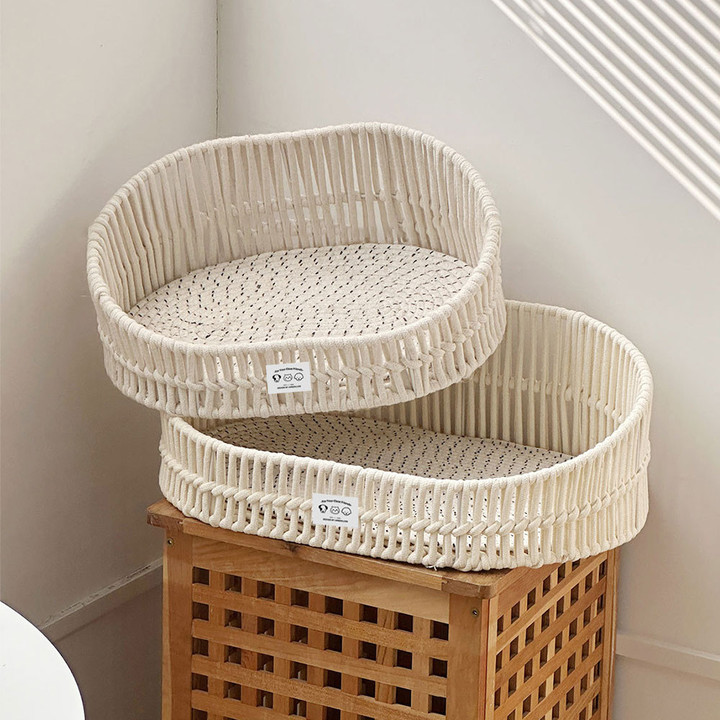 크레용펫 네추럴 코튼 로프 핸드메이드 바구니