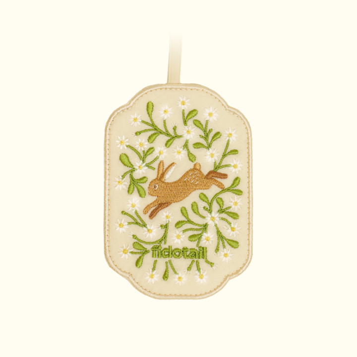 피도테일 꽃자수 캣닢 주머니 토끼