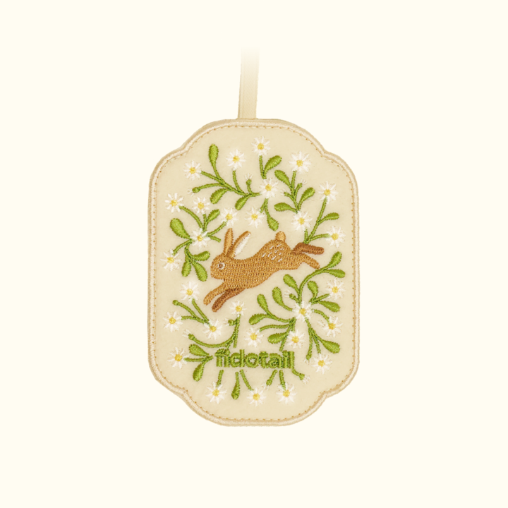 피도테일 꽃자수 캣닢 주머니 토끼