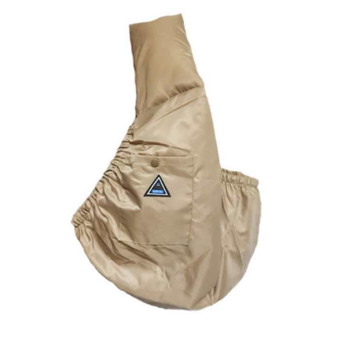 오늘멍냥 브라운 깃털 슬링백 이동가방