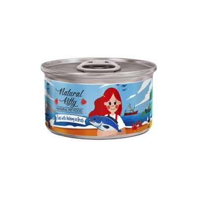 내추럴키티 육수캔 자연산 참치와 멸치 80g