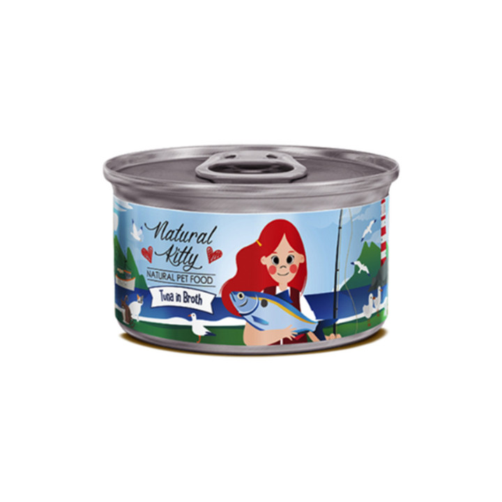 내추럴키티 육수캔 자연산 참치 80g