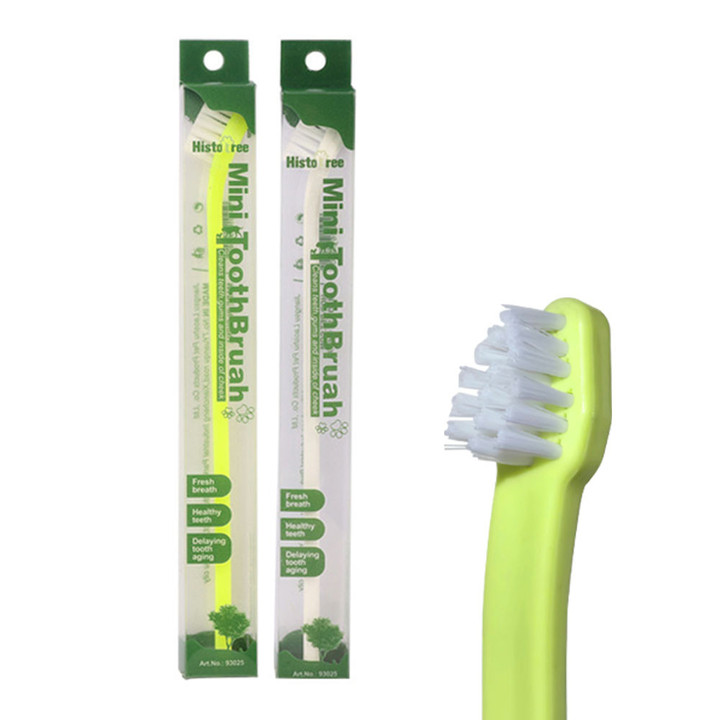 크레용펫 세모 미니 칫솔(라임/화이트)