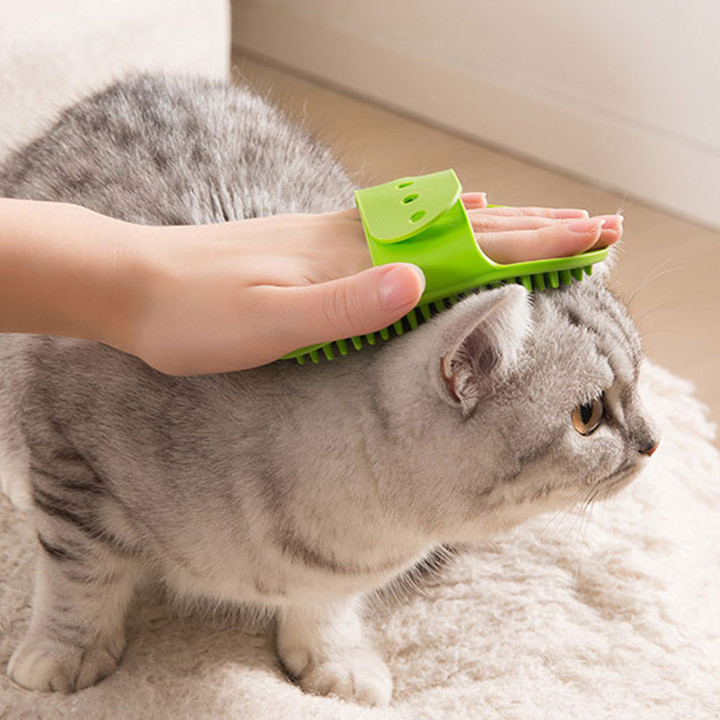 크레용펫 실리콘 쓰담 마사지 브러쉬