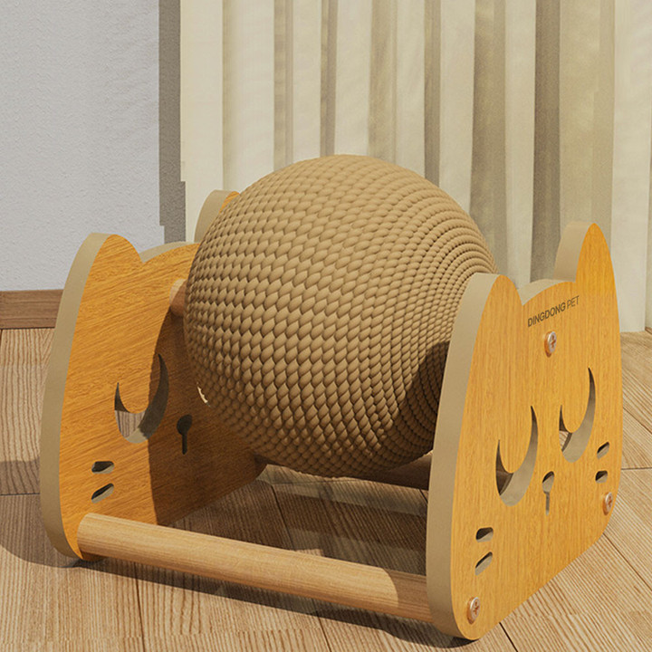 딩동펫 사이잘 우드 스크래쳐 볼 공굴리기