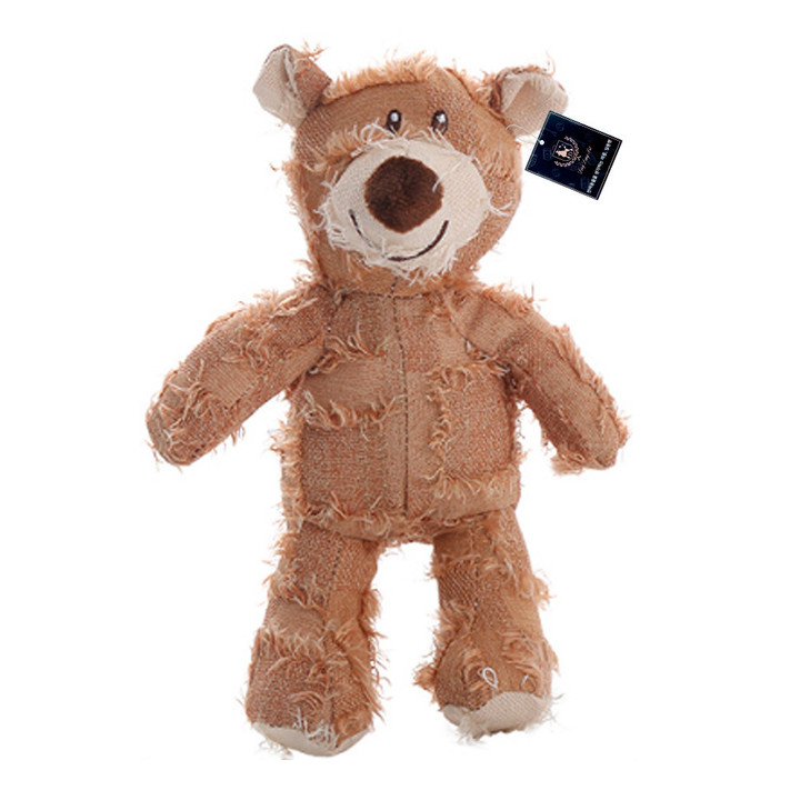 딩동펫 빈티지 러프 베어 삑삑이 애착인형