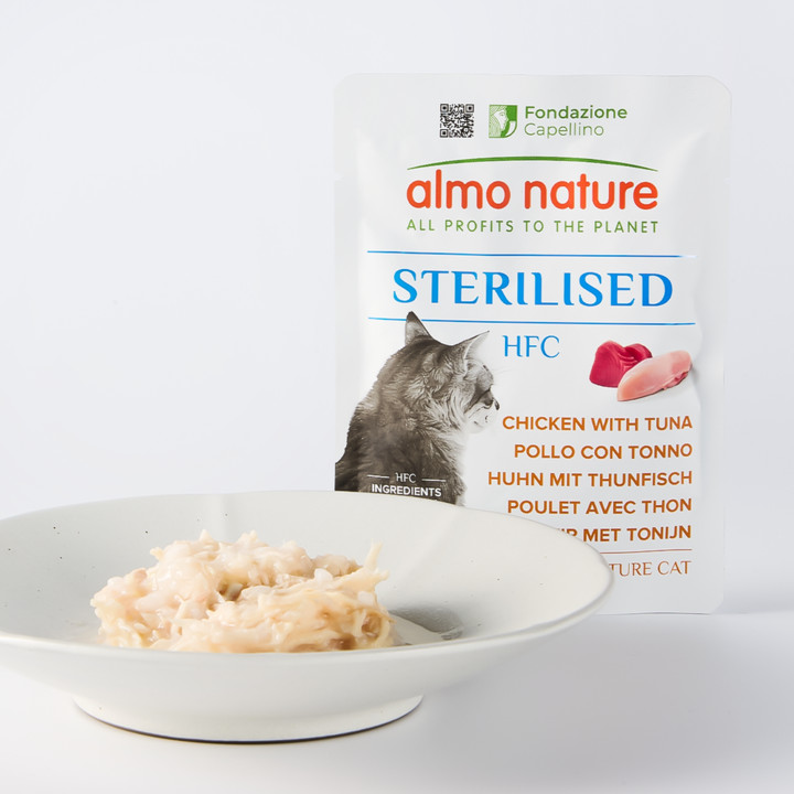 알모네이쳐 HFC 스테럴라이즈드 닭고기와 참치 파우치 50g