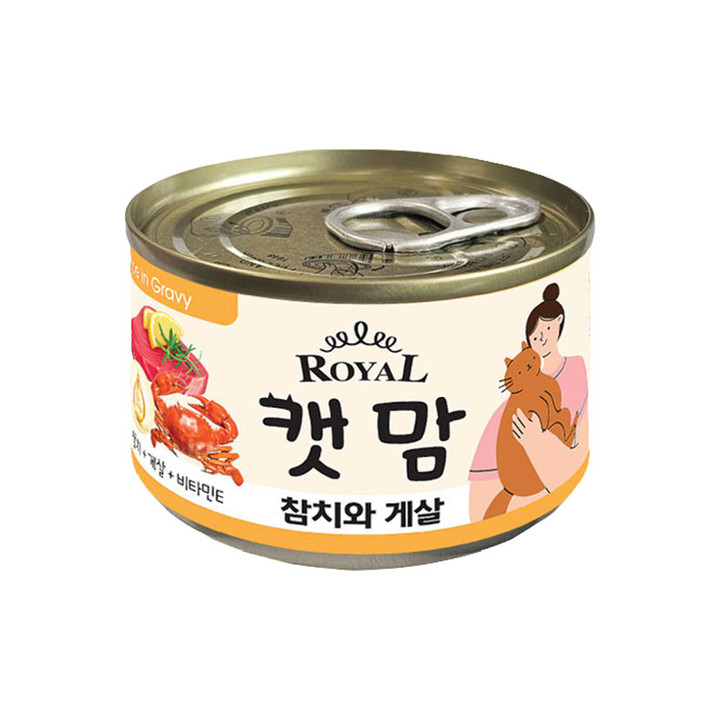 로얄캣맘 4종 콤보 그레이비소스 160g 24캔