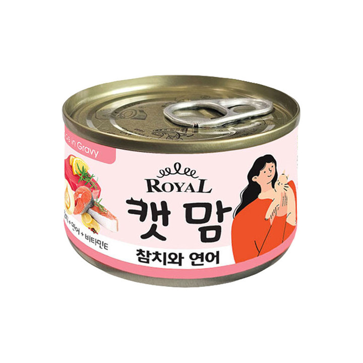 로얄캣맘 4종 콤보 그레이비소스 160g 24캔