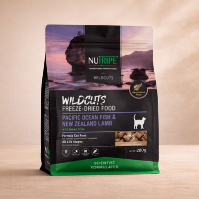 뉴트라이프 캣  와일드컷츠 동결건조 오션피쉬 앤 양고기와 그린트라이프 280g