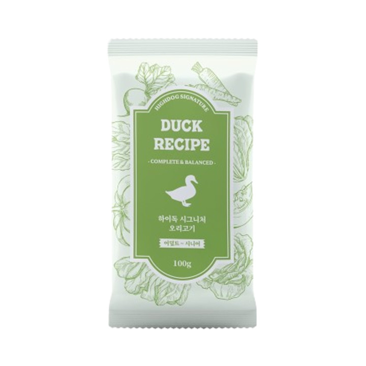 하이독 시그니처 자연식 오리고기 화식 (100g) 10팩