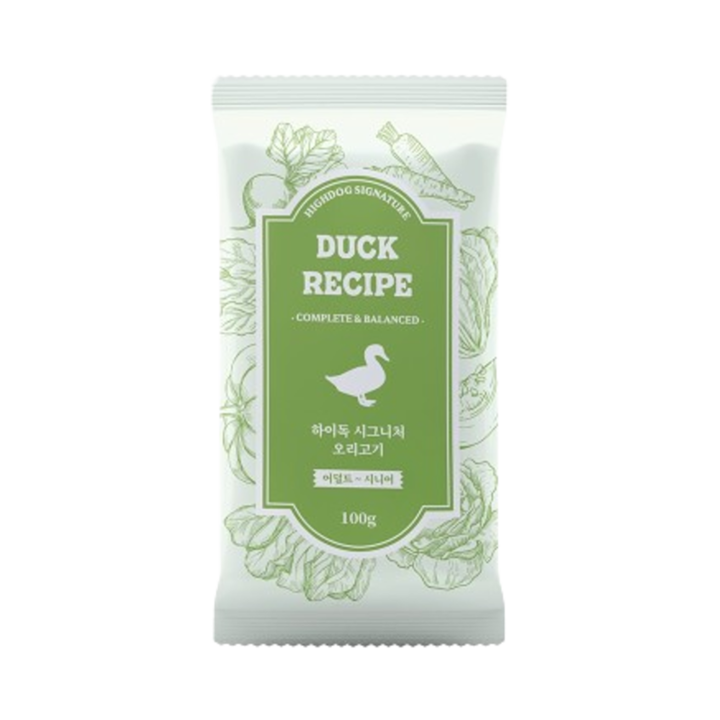 하이독 시그니처 자연식 오리고기 화식 (100g) 10팩