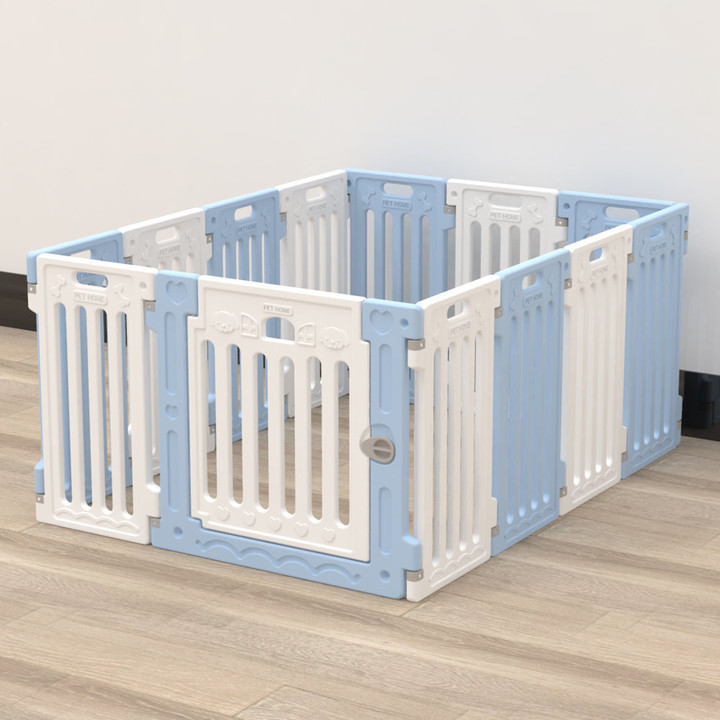 펫홈 반려동물 펜스 65cm 블루화이트