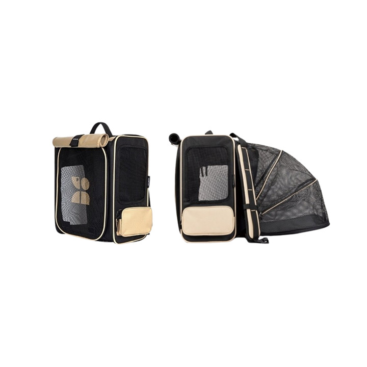 냥슬아치 확장형 백팩 가방 이동장 옐로우블랙