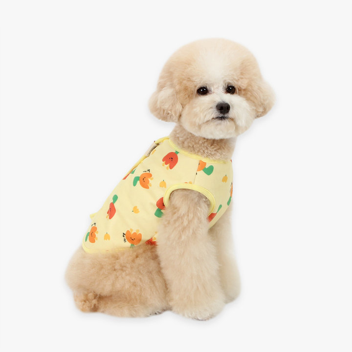 이츠독 소프트 베베 털 조끼 옐로우