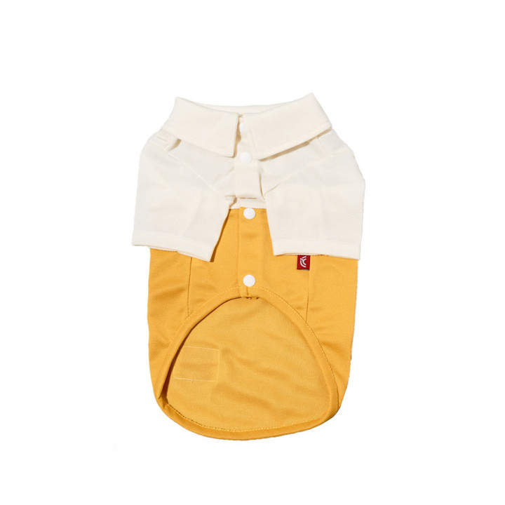 플로트 블록셔츠 화이트옐로우