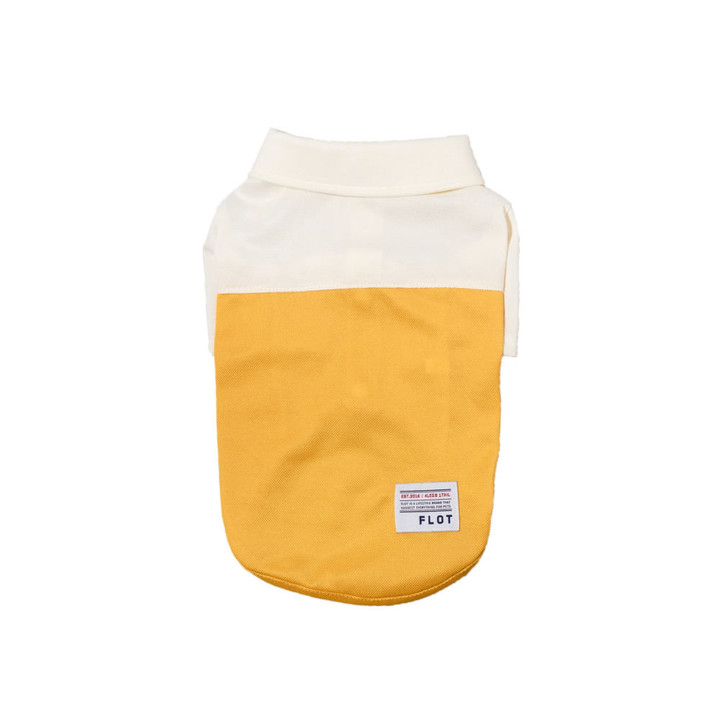 플로트 블록셔츠 화이트옐로우