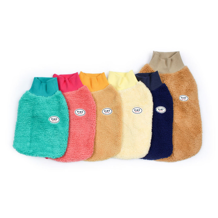 플로트 플러피후리스 하프넥민소매 핑크