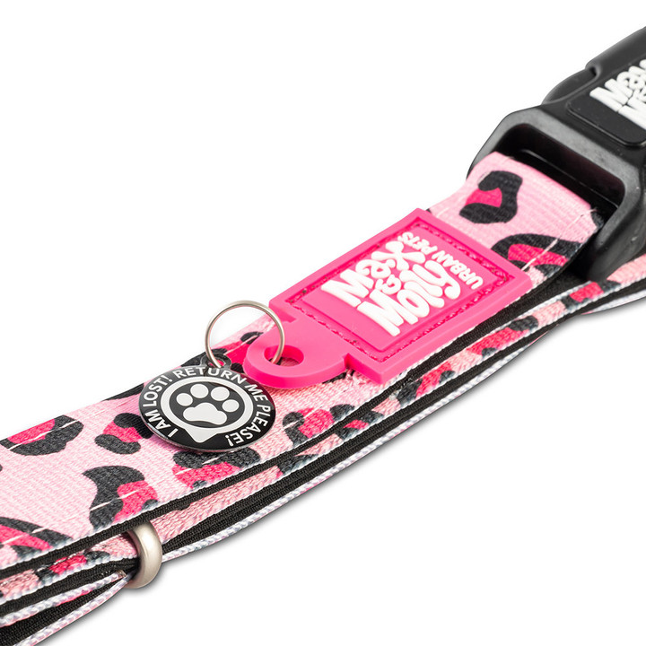 맥스앤몰리 스마트 ID 목줄 레오파드 핑크