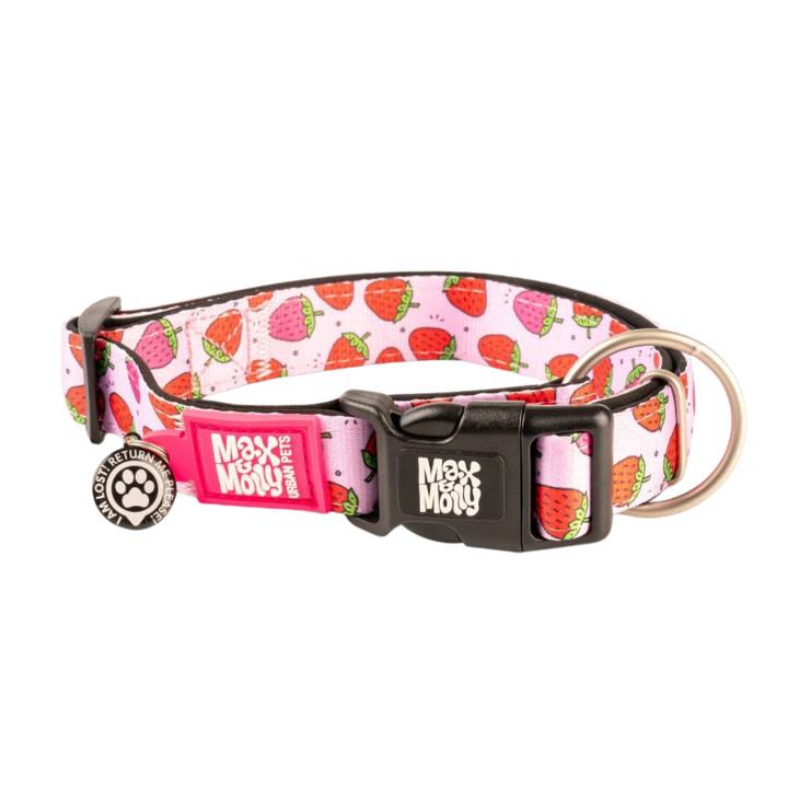 맥스앤몰리 스마트 ID 목줄 스트로베리
