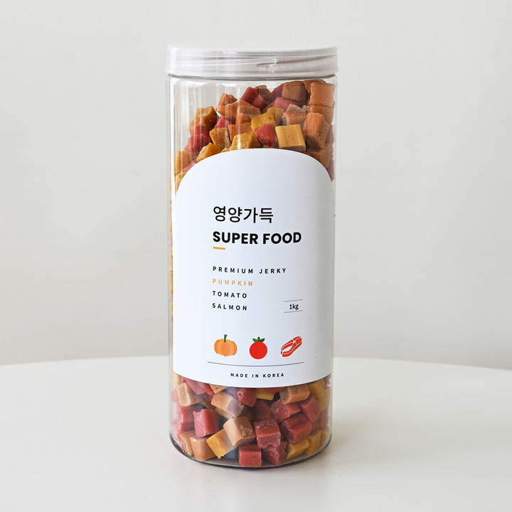 제로랩스 영양가득 져키 단호박&토마토&연어 1kg
