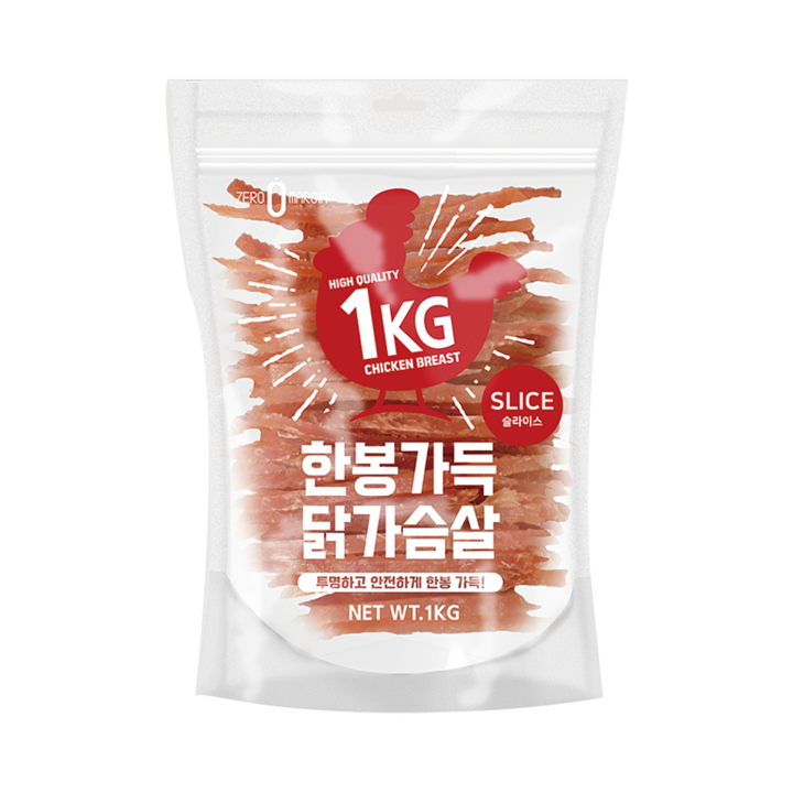 제로랩스 한봉가득 닭가슴살 슬라이스 1kg