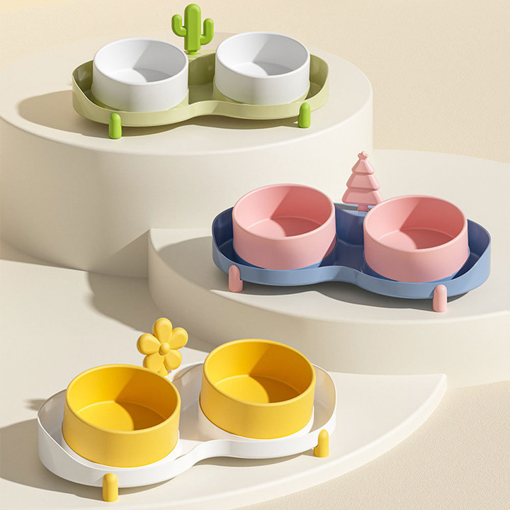 크레용펫 세라믹 2구 식기 세트 플라워옐로우