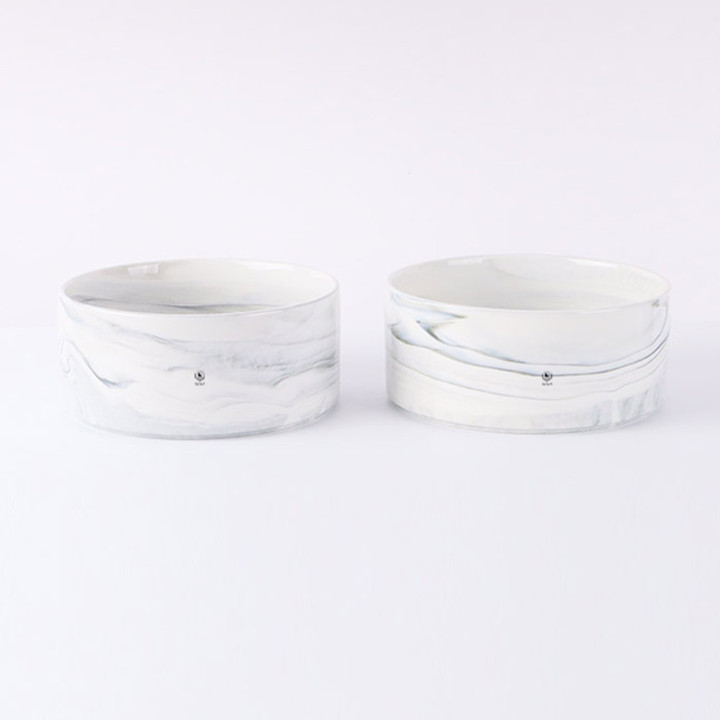 딩동펫 모던&마블 세라믹 식기 2구