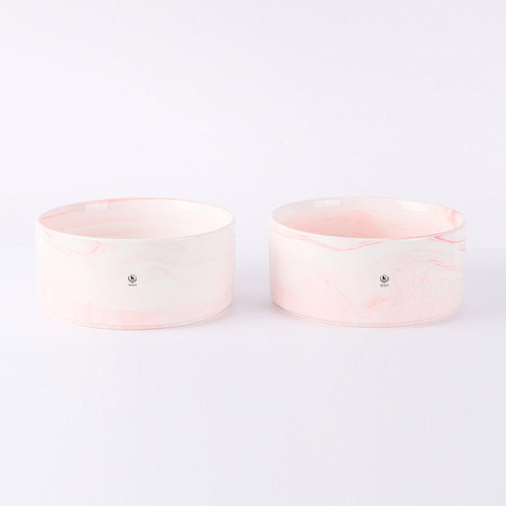 딩동펫 모던&마블 세라믹 식기 2구